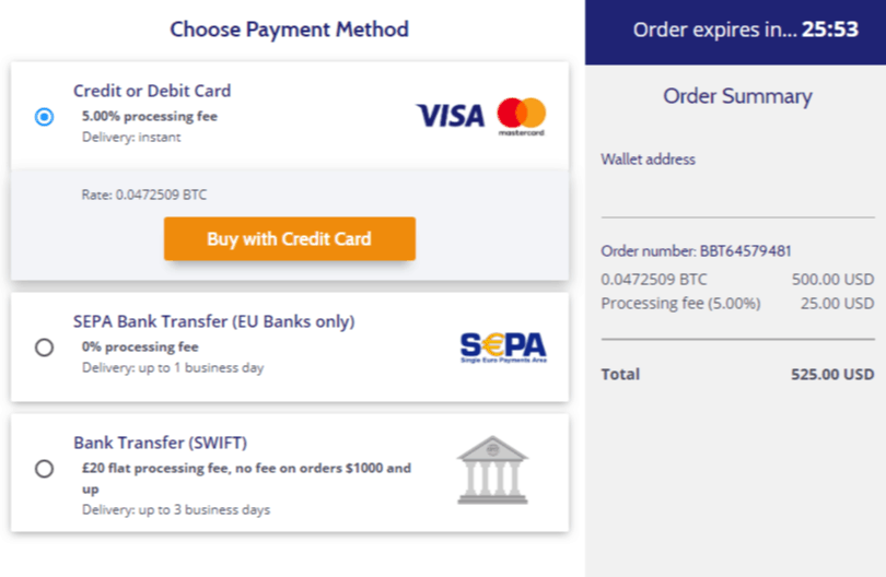Coinmama por bitcoin con pago con tarjeta de crédito