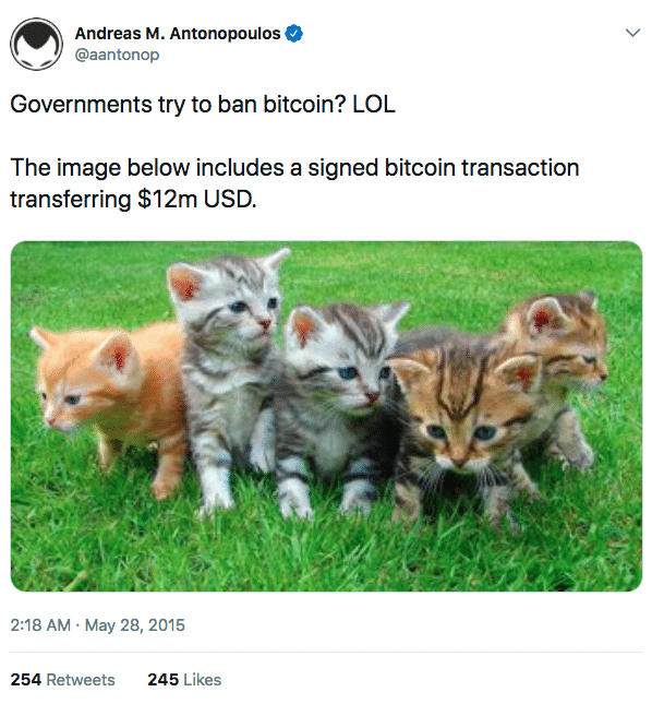 Transacción de imagen de Bitcoin