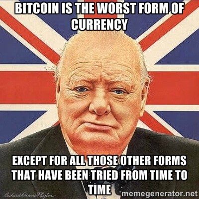 Churchill Bitcoin citata