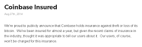 이제 Coinbase가 보험에 가입되었습니다